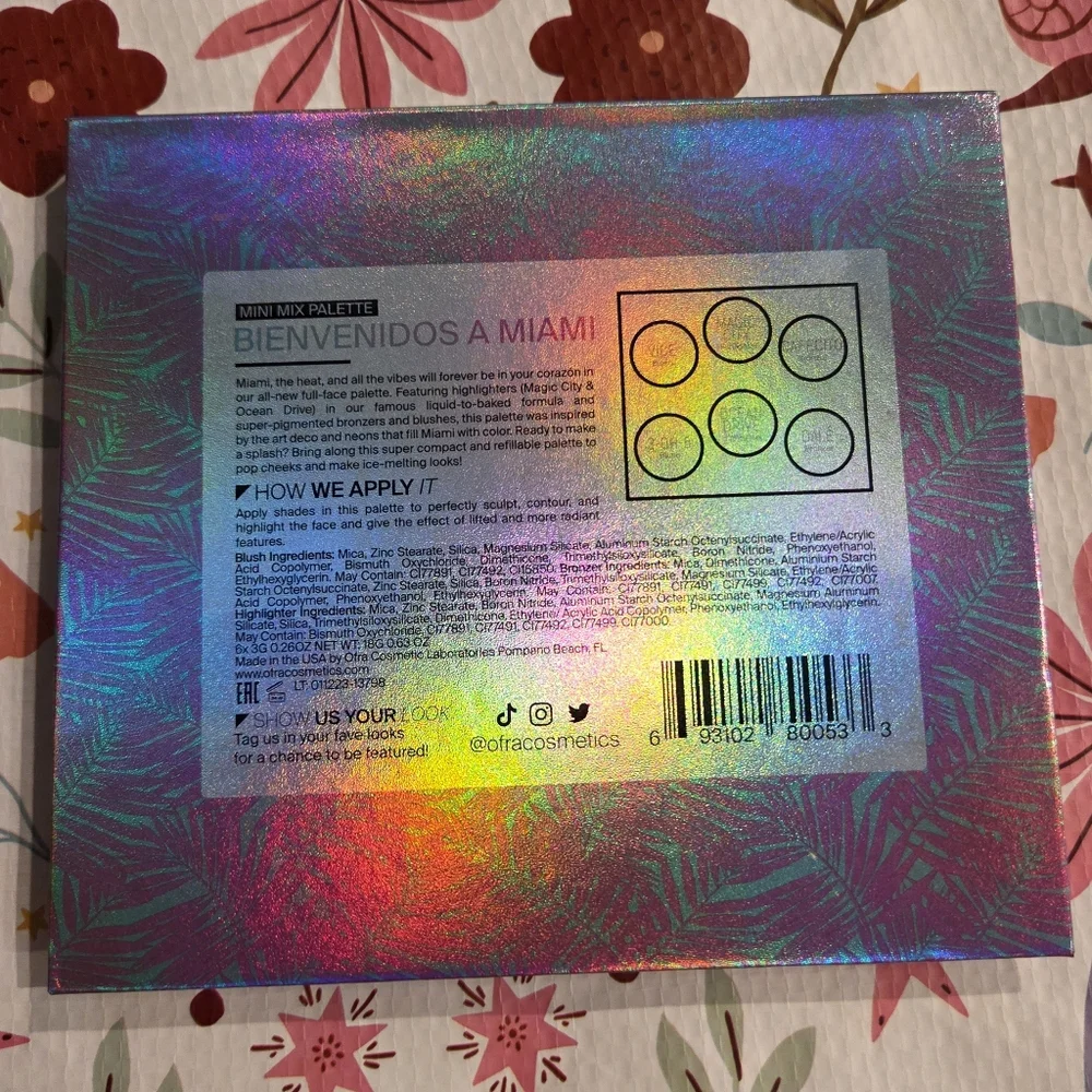 OFRA Mini Mix Face Palette Bienvenidos A Miami Highlighter Bronzer Blush Makeup